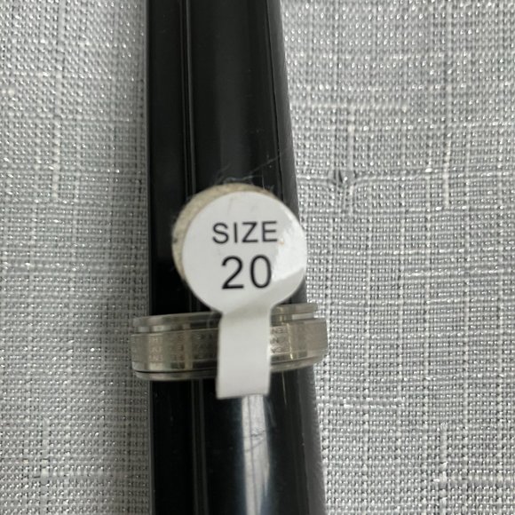 Silver "Spinner" Men's Stainless Steel Ring Size 18 or 20 - Picture 3 of 4